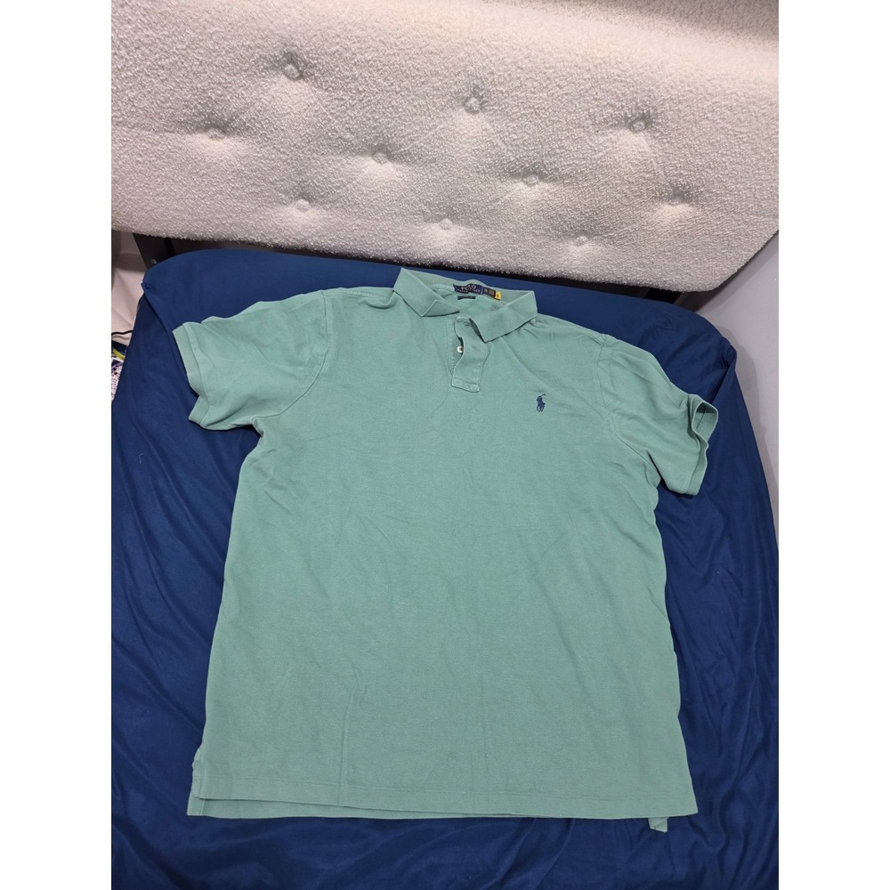 Polo Ralph Lauren Mens XL Classic Fit Short Sleeve Pique Polo Shirt Sage Green